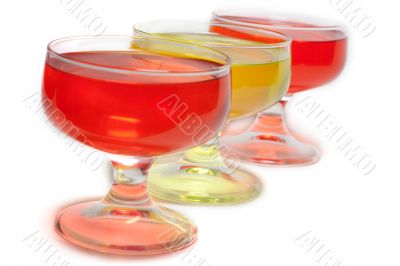 Yellow, red jelly diagonal