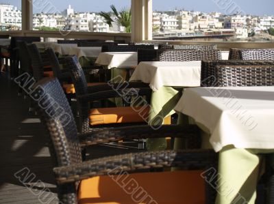 Terrace cafe on Greece resort
