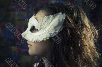  girl in a mask