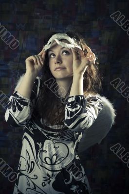  girl in a mask