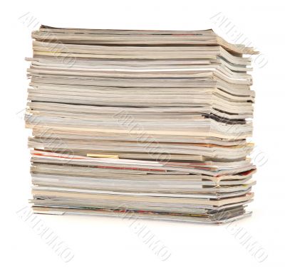 pile of colorful magazines