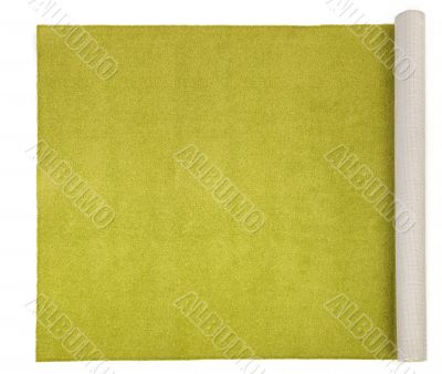 olive carpet on white