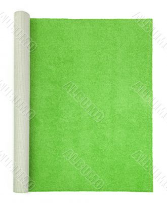 green carpet - top view