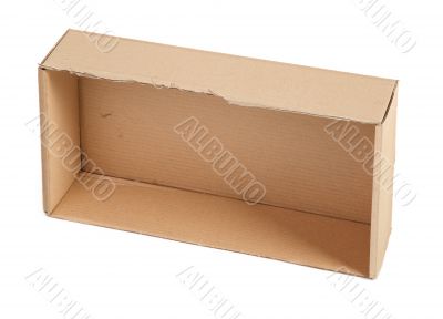 cardboard box without a lid