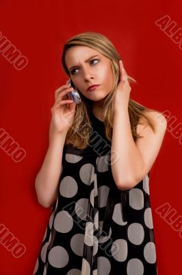blonde speaking on phone