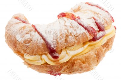 Croissant with blancmange cream