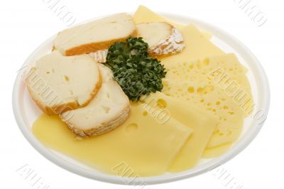 Cheese board, cheese as sliced cold meat