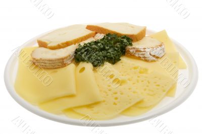 Cheese board, cheese as sliced cold meat
