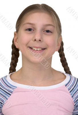 Portrait smiling girl