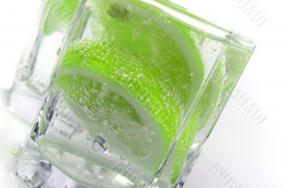 water with lime