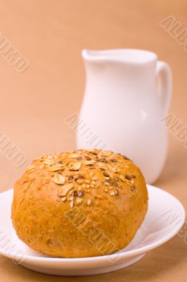bread and jug of milk
