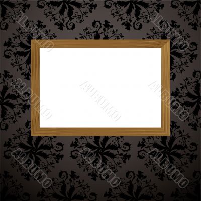 wood picture frame black