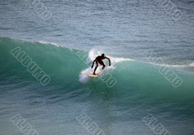 Surfer in ocean