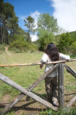 woman on the fence