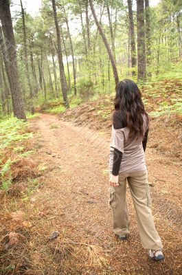 walking on brown path