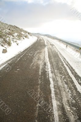 winter dangerous road