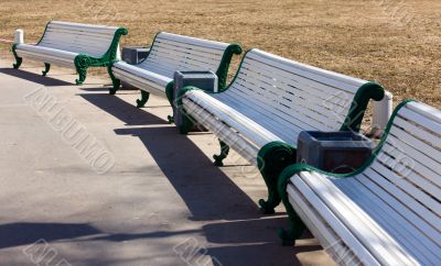 A row of benches