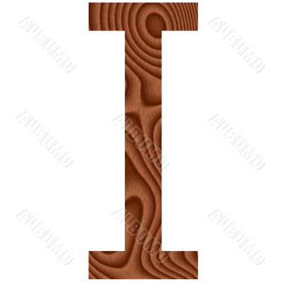 Wooden Letter I