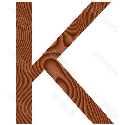 Wooden Letter K