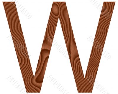 Wooden Letter W