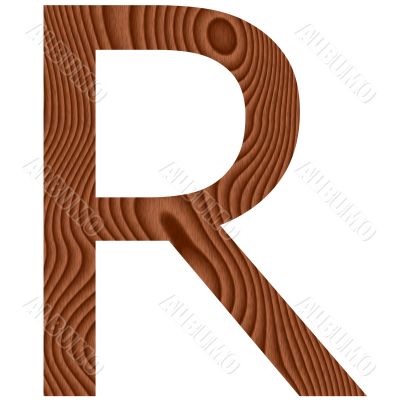 Wooden Letter R