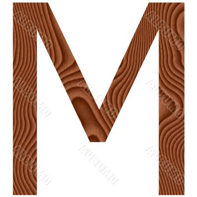 Wooden Letter M