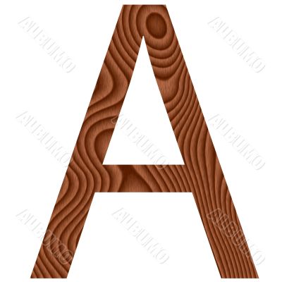 Wooden Letter A