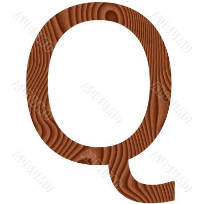 Wooden Letter Q