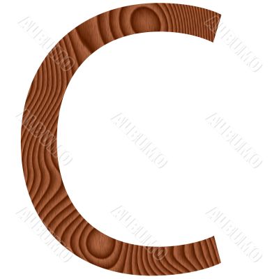 Wooden Letter C