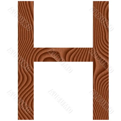 Wooden Letter H