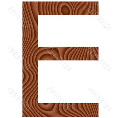 Wooden Letter E