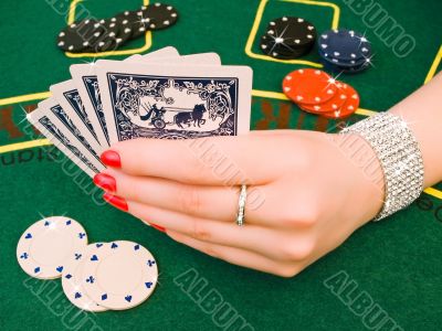 woman playing in casino