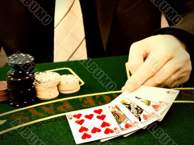 man playing in the casino