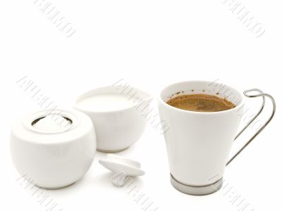 Coffee, shugar and cream