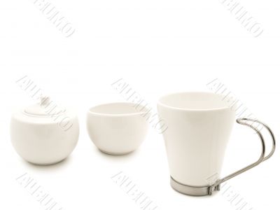 white modern tea-set