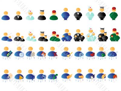 multicolored people icons