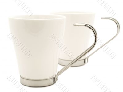 white modern cups