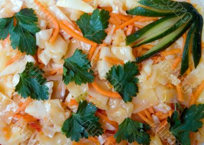 salad made from cabbage and carrot