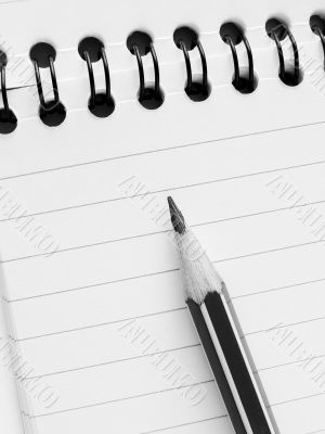 pencil and notepad