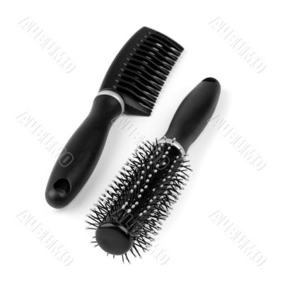 two hairbrushes