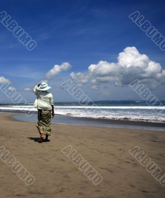 Woman on beach