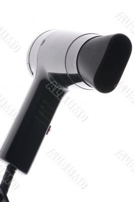 Black hair drier macro