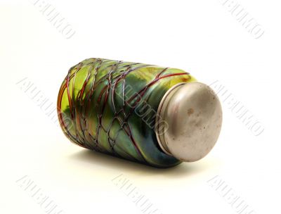 Old green can made of venetian glass