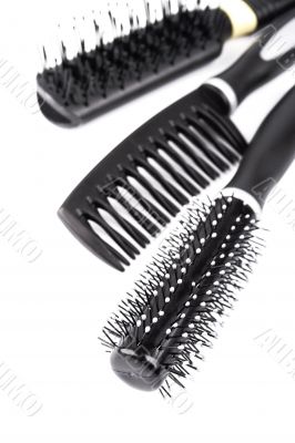 three hairbrushes