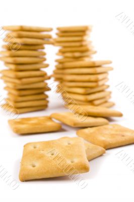 three stacks of cookie