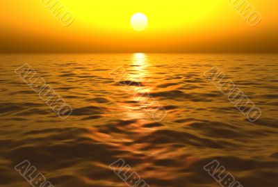 Sunset Over Water