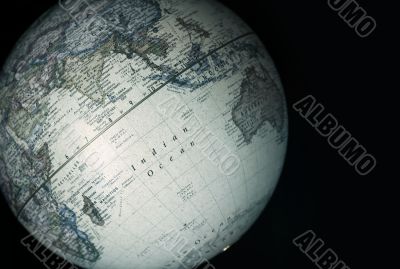 World globe - Indian ocean
