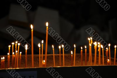 Burning candles