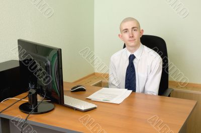 Businessman on a workplace
