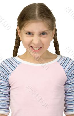 Little girl is angry